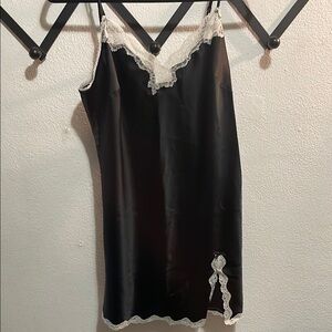 Victoria secret black lace slip